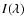 $I(\lambda)$