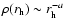 $\rho (r_{\rm h})\sim r_{\rm h}^{-a}$