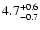 $\rm 4.7^{+0.6}_{-0.7}$