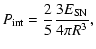 $\displaystyle P_{\rm int} = {2\over 5} {3 E_{\rm SN}\over 4 \pi R^3},$