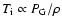 $T_{\rm i}\propto P_{\rm G}/\rho$