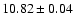 $10.82\pm0.04$