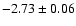 $-2.73\pm0.06$