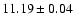 $11.19\pm0.04$