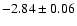 $-2.84\pm0.06$