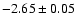 $-2.65\pm0.05$