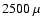 $2500~\mu$