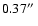 $0.37\hbox{$^{\prime\prime}$ }$