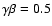 $\gamma \beta =0.5$