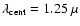 $\lambda_{\rm cent}=1.25~\mu$