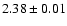 $2.38 \pm 0.01$