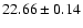 $22.66 \pm 0.14$
