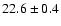 $22.6\pm 0.4$