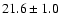 $21.6 \pm 1.0$