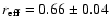 $r_{\rm eff}=0.66\pm0.04$