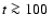 $t \ga 100~$