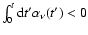 $\int_0^t{{\rm d}}t'\alpha_\nu(t') < 0$