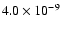 $4.0\times 10^{-9}$