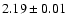 $2.19 \pm 0.01$