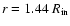 $r = 1.44 ~R_{\rm in}$
