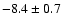 $-8.4\pm 0.7$