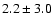 $2.2\pm 3.0$
