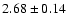 $2.68 \pm 0.14$