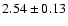 $2.54 \pm 0.13$