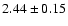 $2.44 \pm 0.15$