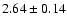 $2.64 \pm 0.14$
