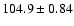 $104.9\pm 0.84$