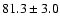 $81.3\pm 3.0$