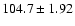 $104.7\pm 1.92$