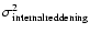 $\sigma^2_{\rm internal reddening}$