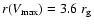 $r(V_{{\rm max}}) = 3.6~r_{\rm g}$