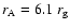 $r_{\rm A} = 6.1~r_{\rm g}$