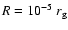 $R=10^{-5}~r_{\rm g}$