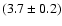 $(3.7\pm 0.2)$