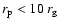 $r_{\rm p}<10~r_{\rm g}$