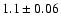 $1.1\pm0.06$
