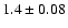 $1.4\pm0.08$