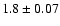 $1.8\pm0.07$