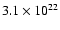 $3.1\times10^{22}$