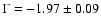 $\Gamma = -1.97\pm0.09$