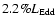 $2.2\% L_{\rm Edd}$