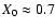 $X_0\approx 0.7$