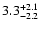 $3.3^{\rm +2.1}_{-2.2}$