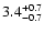 $3.4^{\rm +0.7}_{-0.7}$