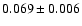 $0.069\pm0.006$