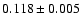 $0.118\pm0.005$